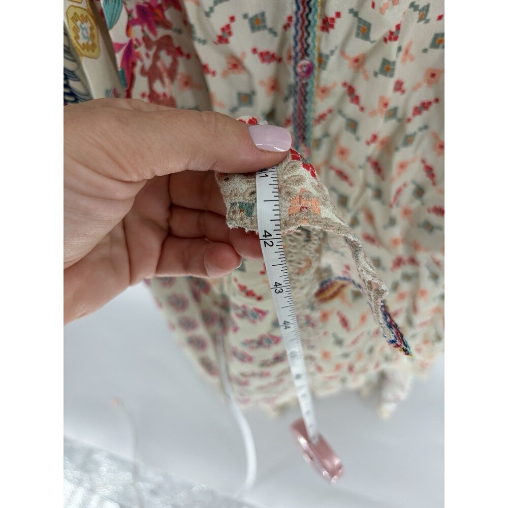 Johnny Was High-Low Button Tank Dress Size L Floral Boho Whimsy Fairy Festival - Picture 10 of 10